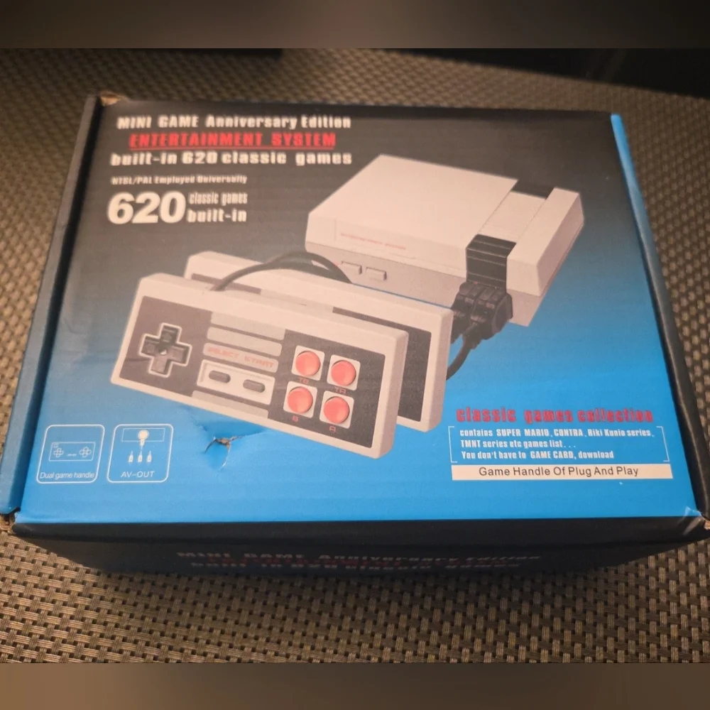 NIB Mini Game Anniversary Edition Entertainment System: 620 Classic Retro Games!